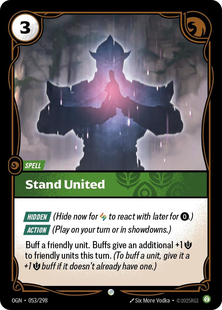 Image for Stand United (Origins) (053/298) - Riftbound: League of Legends Trading Card Game