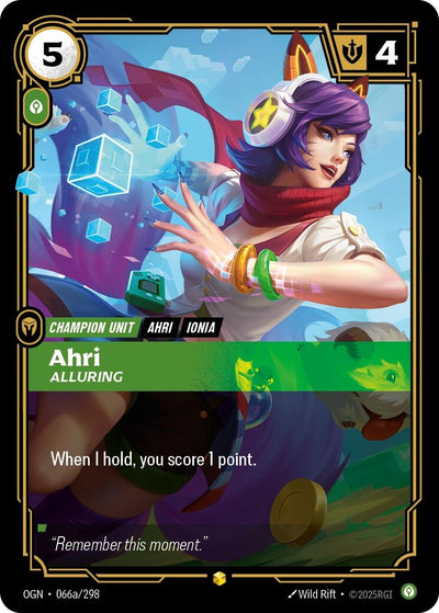 Ahri - Alluring (Alternate Art) (Origins) (066a/298)