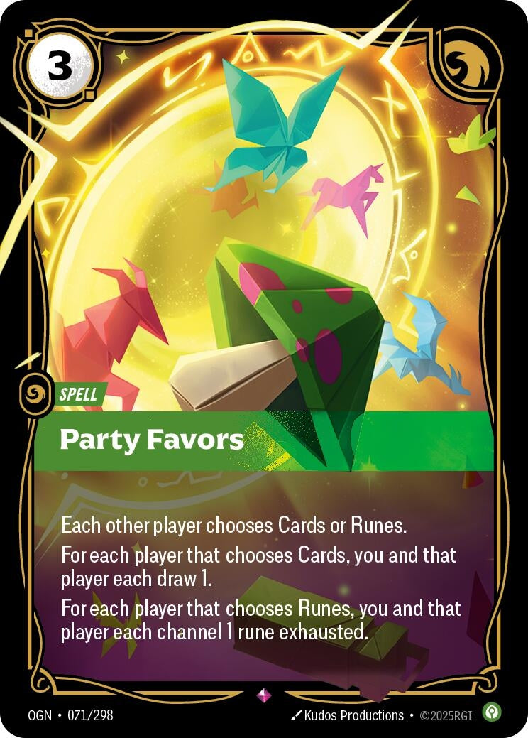 Image for Party Favors (Origins) (071/298) - Riftbound: League of Legends Trading Card Game