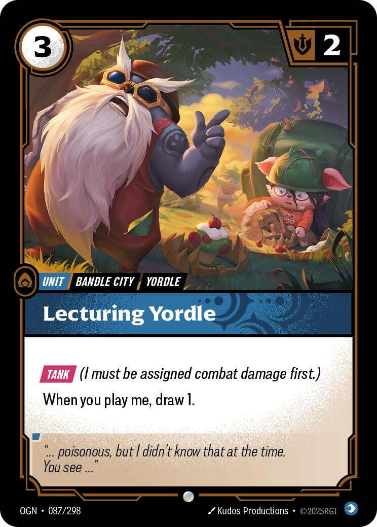 Image for Lecturing Yordle (Origins) (087/298) - Riftbound: League of Legends Trading Card Game