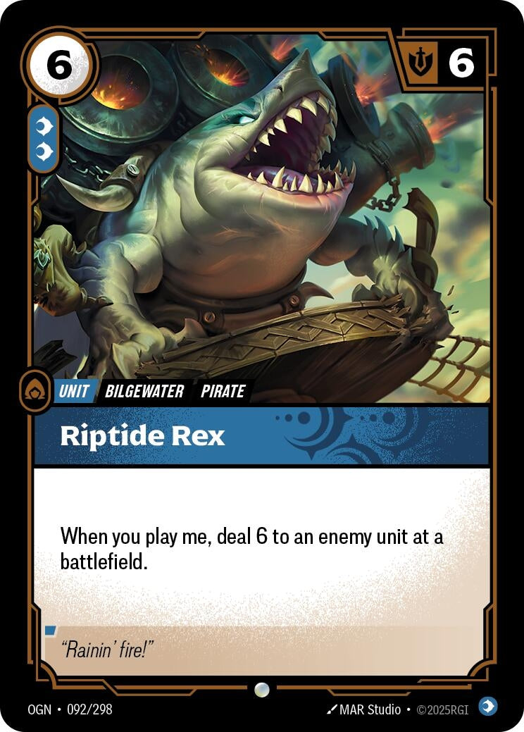 Image for Riptide Rex (Origins) (092/298) - Riftbound: League of Legends Trading Card Game