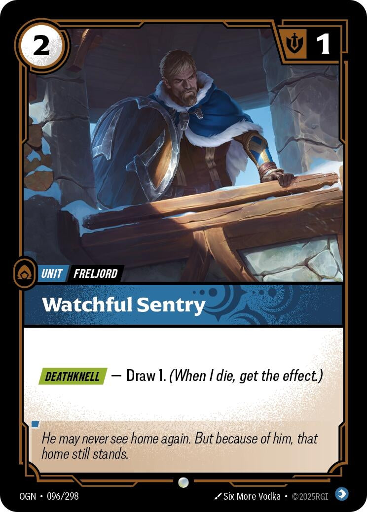 Image for Watchful Sentry (Origins) (096/298) - Riftbound: League of Legends Trading Card Game