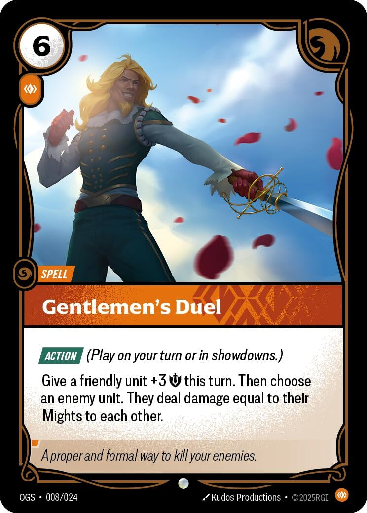Image for Gentlemen's Duel (Origins: Proving Grounds) (008/024) - Riftbound: League of Legends Trading Card Game