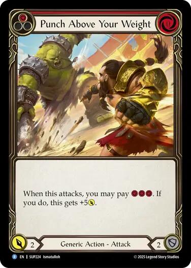 Punch Above Your Weight (Red) [SUP224] (Super Slam)  Rainbow Foil