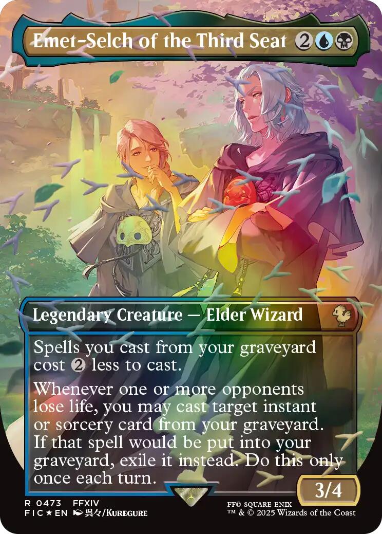 Emet-Selch of the Third Seat (Borderless) (Chocobo Track Foil) [FINAL FANTASY Commander]
