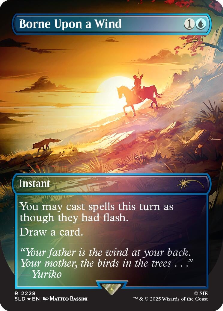 Image for Borne Upon a Wind (Rainbow Foil) (Secret Lair Drop Series) (2228) (SLD) - Magic: The Gathering