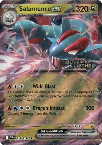 Salamence ex - 114/159 (Journey Together Stamped) (Miscellaneous Cards & Products) (114/159)
