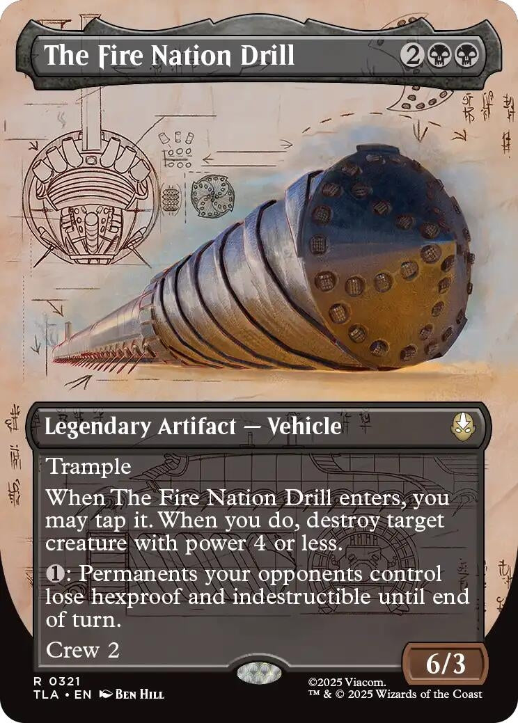 Image for The Fire Nation Drill (Borderless) (Avatar: The Last Airbender) (321) - Magic: The Gathering