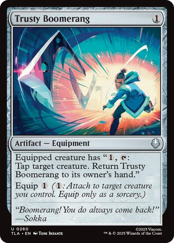 Image for Trusty Boomerang (Avatar: The Last Airbender) (260) - Magic: The Gathering
