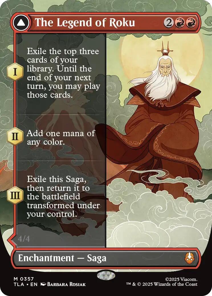 Image for The Legend of Roku (Borderless) (Avatar: The Last Airbender) (357) - Magic: The Gathering