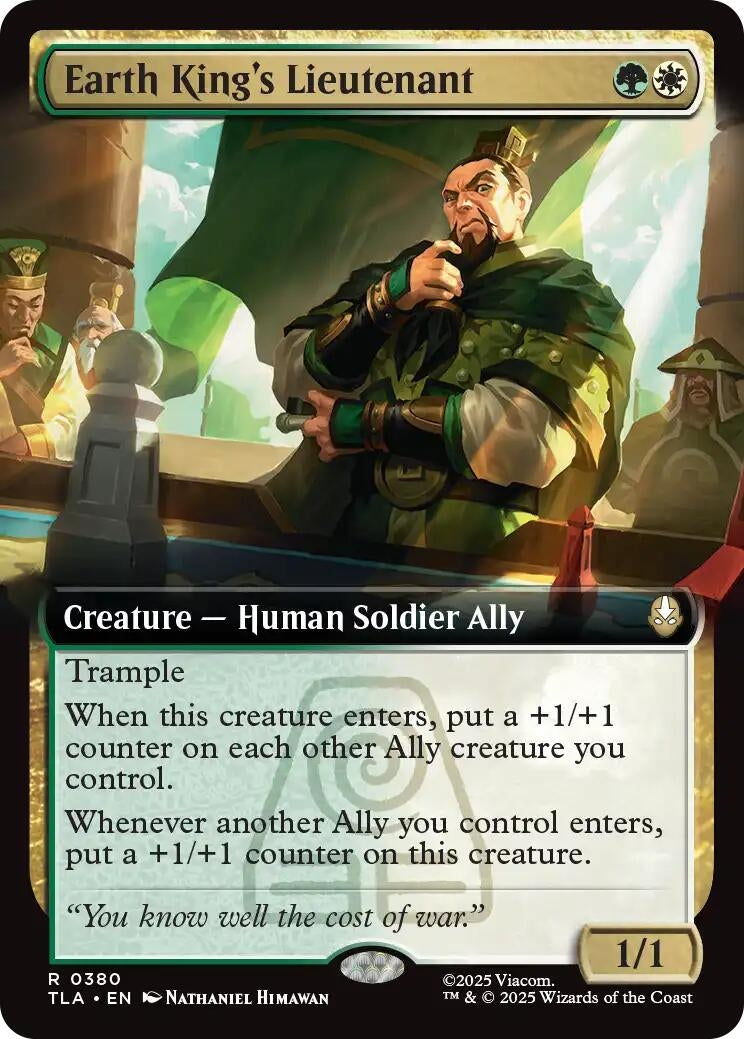 Image for Earth King's Lieutenant (Extended Art) (Avatar: The Last Airbender) (217) - Magic: The Gathering