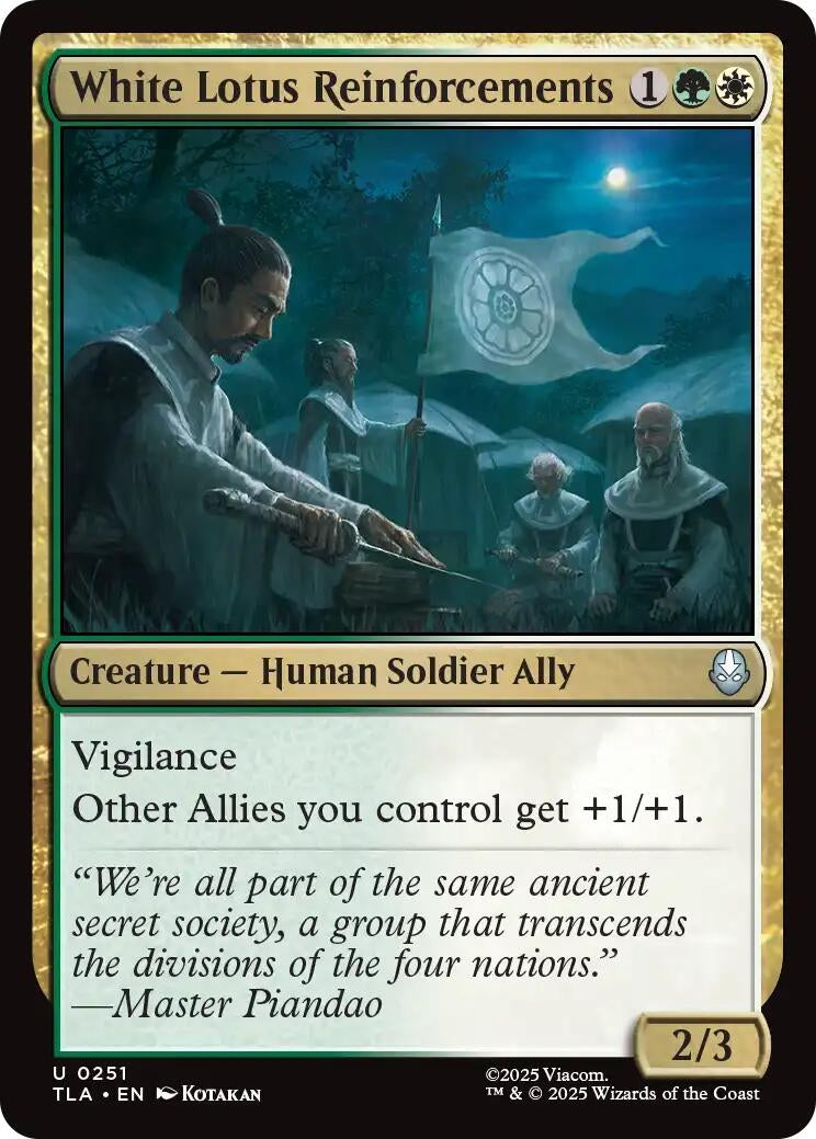Image for White Lotus Reinforcements (Avatar: The Last Airbender) (251) - Magic: The Gathering