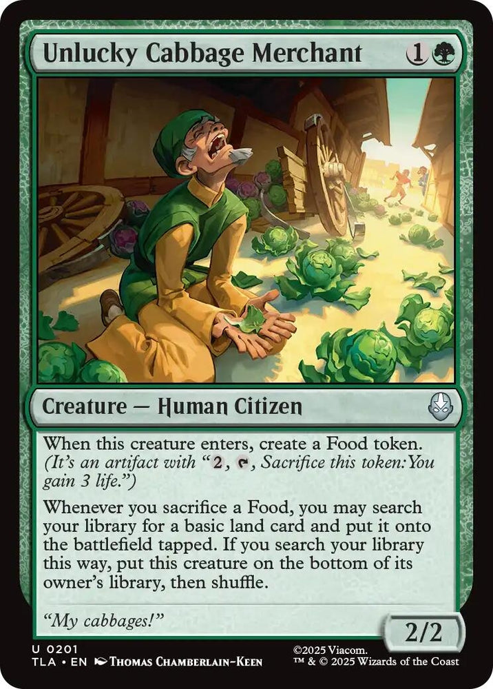 Image for Unlucky Cabbage Merchant (Avatar: The Last Airbender) (201) - Magic: The Gathering