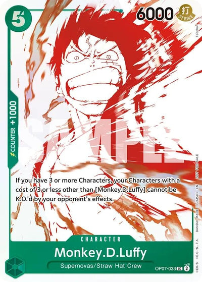 Monkey.D.Luffy - OP07-033 (3rd Anniversary Treasure Campaign Pack) (One Piece Promotion Cards) (OP07-033)