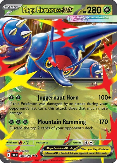 Mega Heracross ex (ME02: Phantasmal Flames) (004/094)