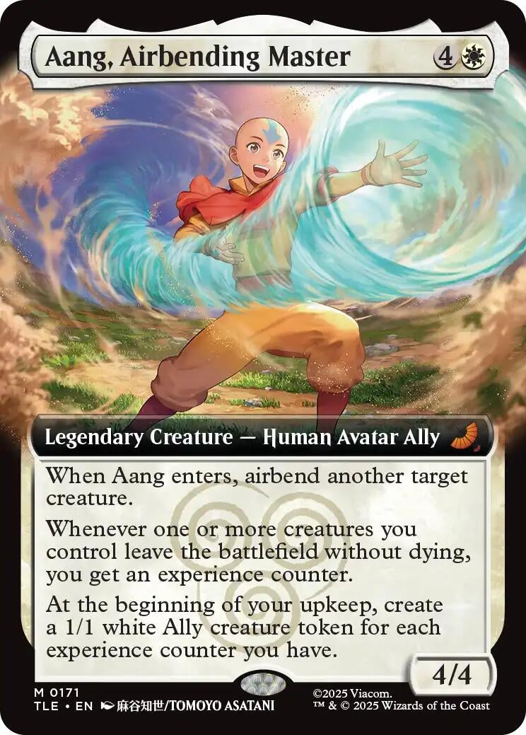 Image for Aang, Airbending Master (Extended Art) (171) - Magic: The Gathering