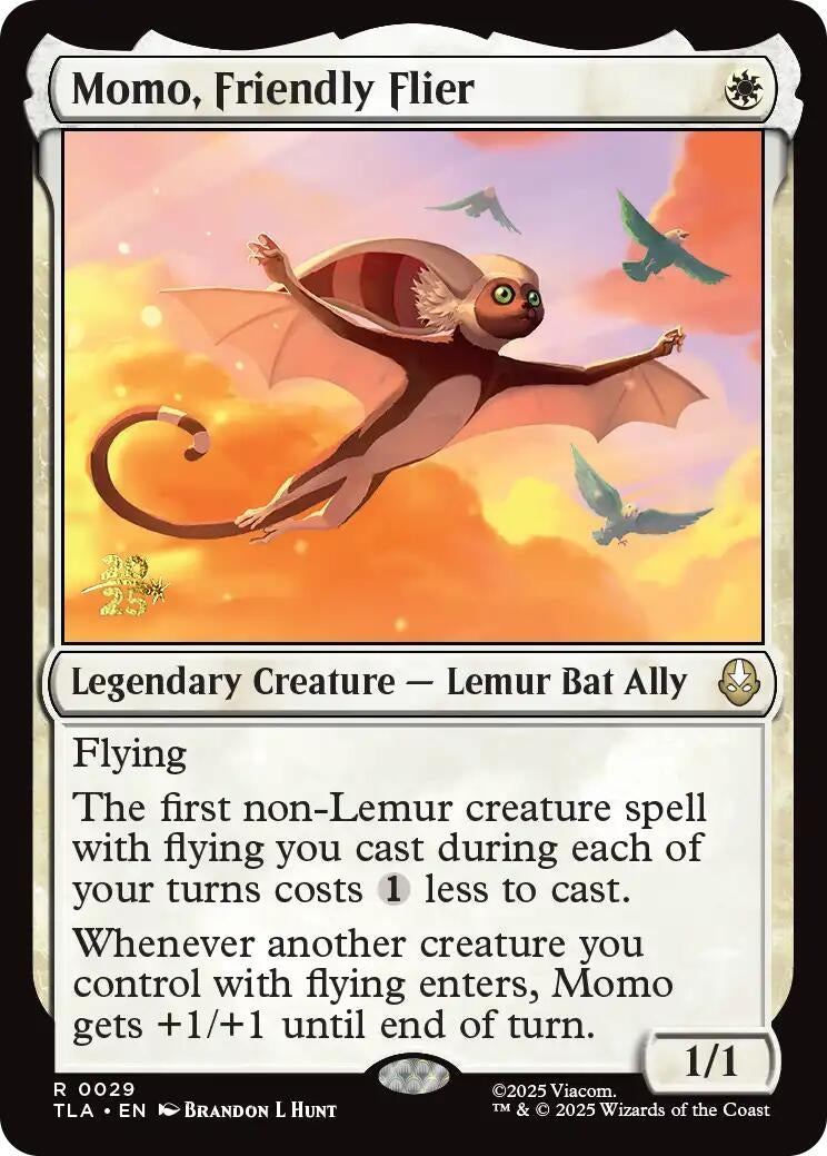 Image for Momo, Friendly Flier (Prerelease Cards) (29) (PRE) - Magic: The Gathering