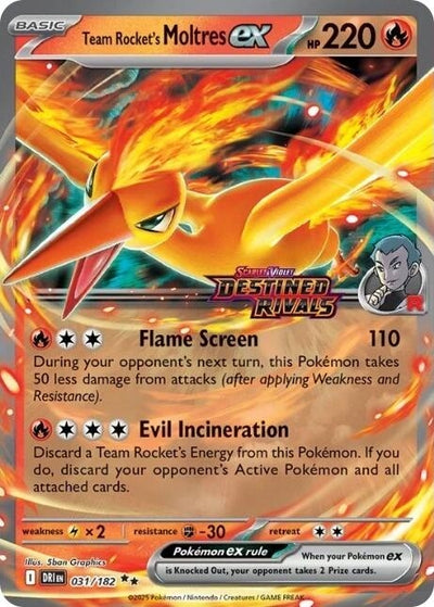 Team Rocket's Moltres ex - 31/182 (Destined Rivals Stamp) (031/182)