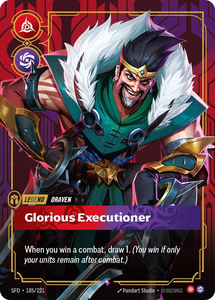Image for Draven - Glorious Executioner (Spiritforged) (185/221) - Riftbound: League of Legends Trading Card Game