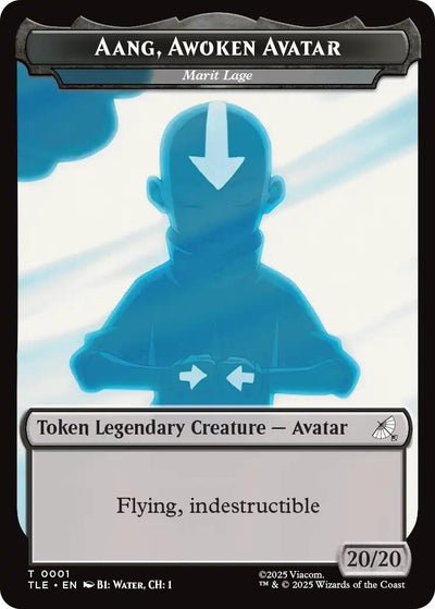 Aang, Awoken Avatar - Marit Lage // Treasure Double-Sided Token (1 // 22)