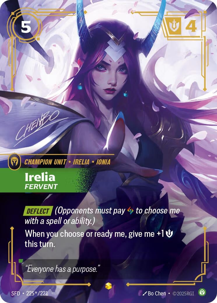 Image for Irelia - Fervent (Signature) (Spiritforged) (225*/221) - Riftbound: League of Legends Trading Card Game