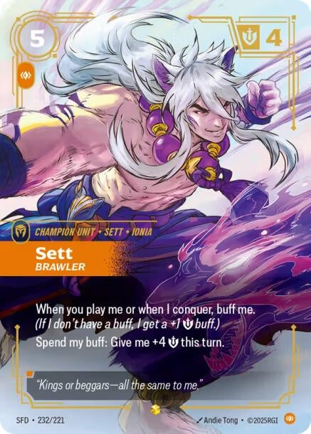 Sett - Brawler (Overnumbered) (Spiritforged) (232/221)