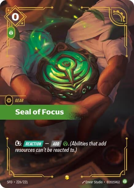 Seal of Focus (Overnumbered) (Spiritforged) (226/221)