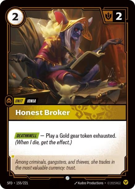Image for Honest Broker (Spiritforged) (155/221) - Riftbound: League of Legends Trading Card Game