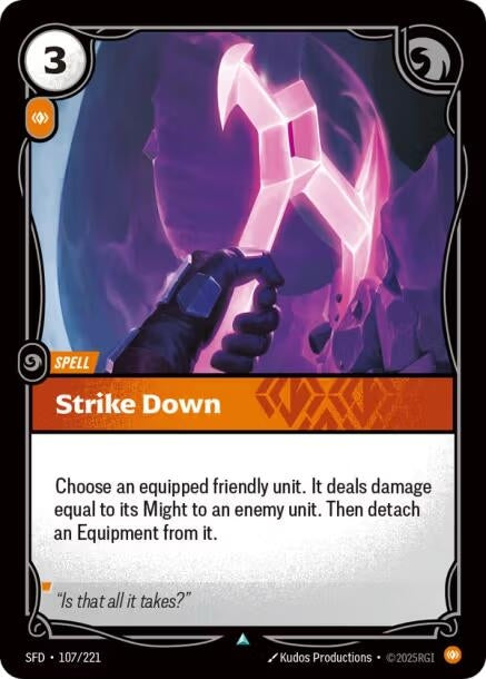 Image for Strike Down (Spiritforged) (107/221) - Riftbound: League of Legends Trading Card Game