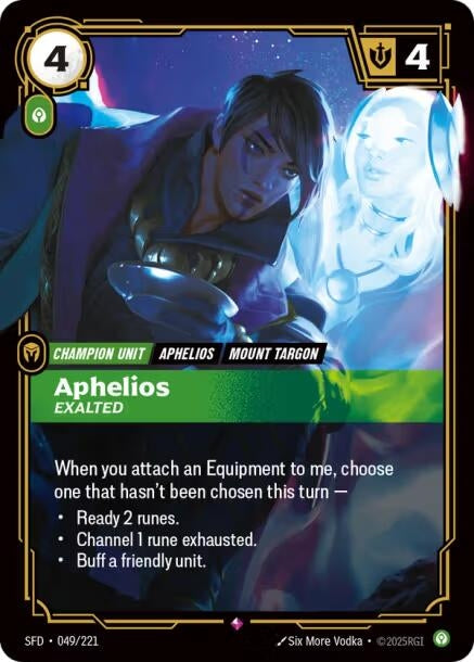 Image for Aphelios - Exalted (Spiritforged) (049/221) - Riftbound: League of Legends Trading Card Game