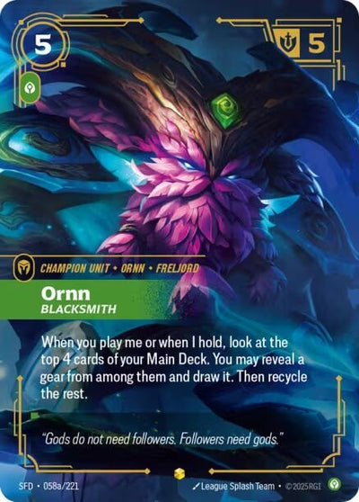 Ornn - Blacksmith (Alternate Art) (Spiritforged) (058a/221)