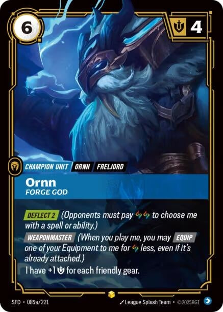 Ornn - Forge God (Alternate Art) (Spiritforged) (085a/221)