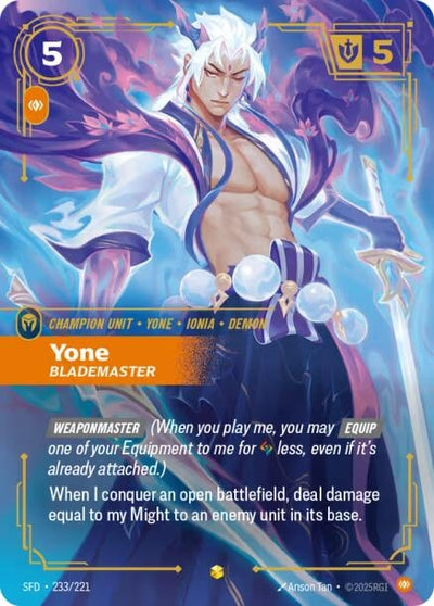 Yone - Blademaster (Overnumbered) (Spiritforged) (233/221)