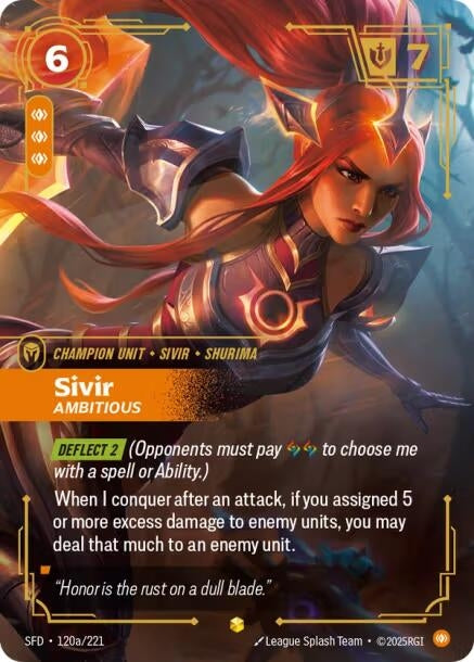 Sivir - Ambitious (Alternate Art) (Spiritforged) (120a/221)