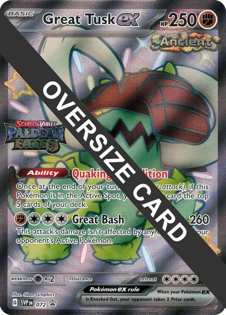 Image for Great Tusk ex - 072 (Paldean Fates Stamped) (072) - Pokemon