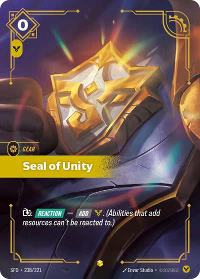 Seal of Unity (Overnumbered) (Spiritforged) (238/221)