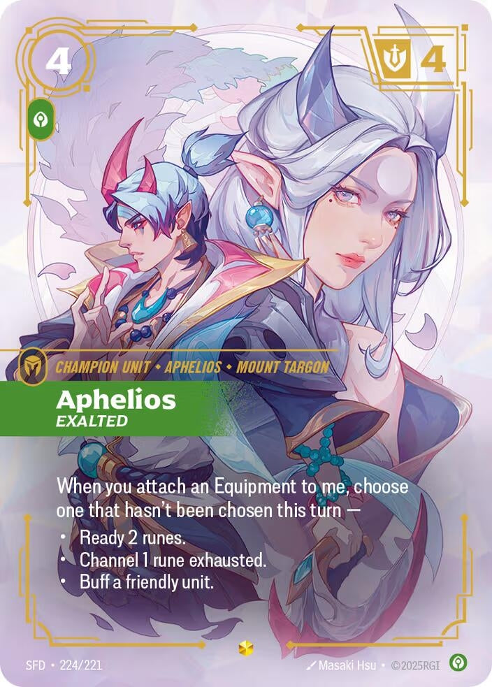 Aphelios - Exalted (Overnumbered) (Spiritforged) (224/221)
