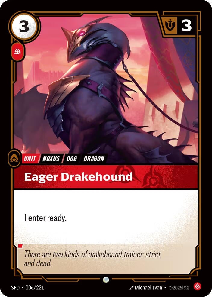 Image for Eager Drakehound (Spiritforged) (006/221) - Riftbound: League of Legends Trading Card Game