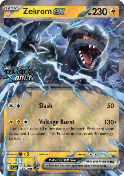 Zekrom ex (Black Bolt Stamped) (034/086)