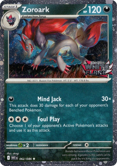 Zoroark (White Flare Stamped) (062/086)
