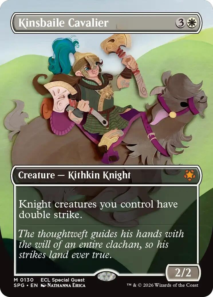 Image for Kinsbaile Cavalier (Borderless) (Special Guests) (130) (SPG) - Magic: The Gathering