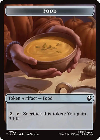 Food (0020) // Ally (0007) Double-Sided Token (20 // 7)