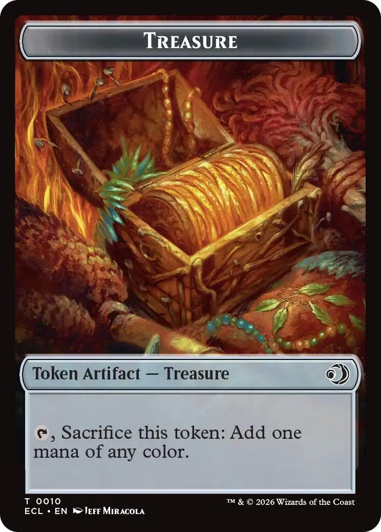 Image for Treasure // Shapeshifter Double-Sided Token (Commander: Lorwyn Eclipsed) (10 // 1) (ECC) - Magic: The Gathering