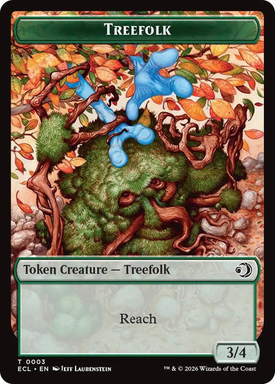 Treefolk // Goblin Double-Sided Token (Lorwyn Eclipsed) (3 // 6)