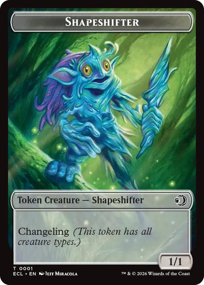 Shapeshifter // Merfolk Double-Sided Token (Lorwyn Eclipsed) (1 // 8)