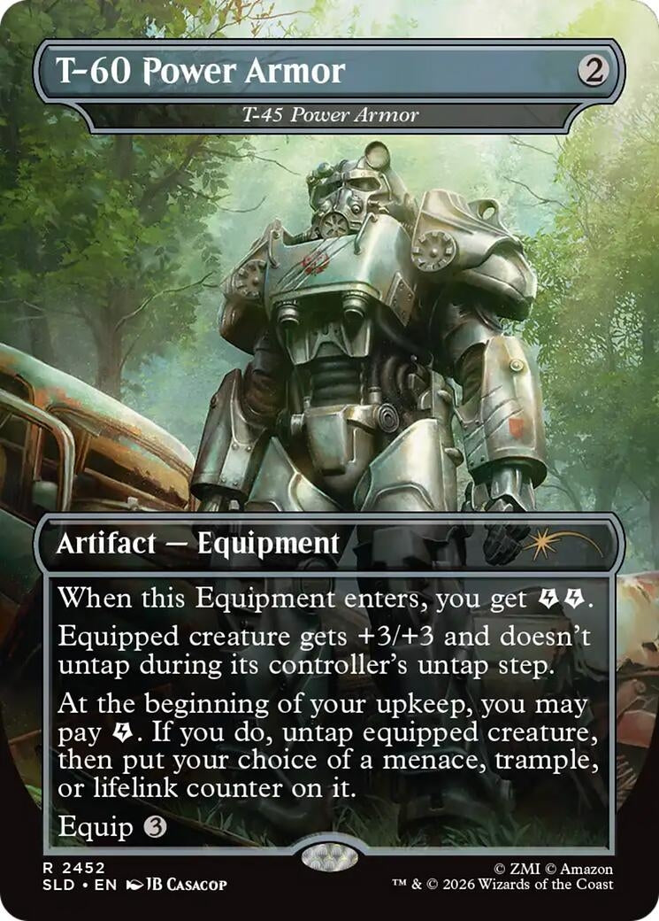 Image for T-60 Power Armor - T-45 Power Armor (Secret Lair Drop Series) (2452) (SLD) - Magic: The Gathering