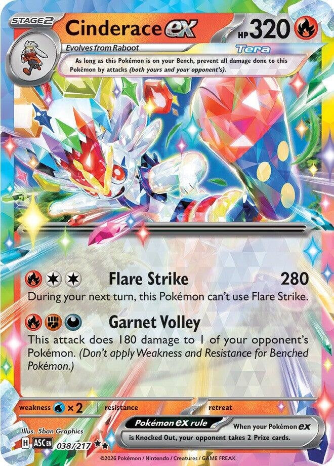 Cinderace ex (ME: Ascended Heroes) (038/217)