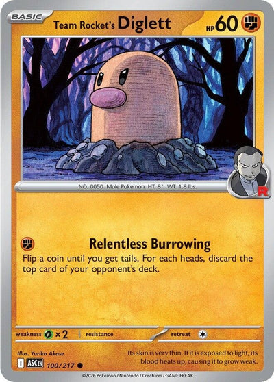 Team Rocket's Diglett (ME: Ascended Heroes) (100/217)