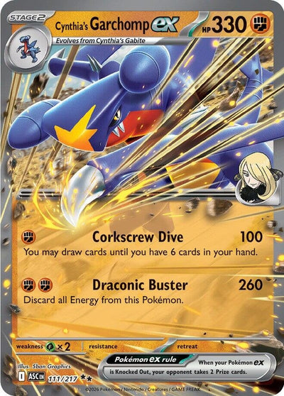 Cynthia's Garchomp ex (ME: Ascended Heroes) (111/217)