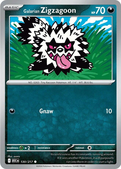 Galarian Zigzagoon (ME: Ascended Heroes) (130/217)